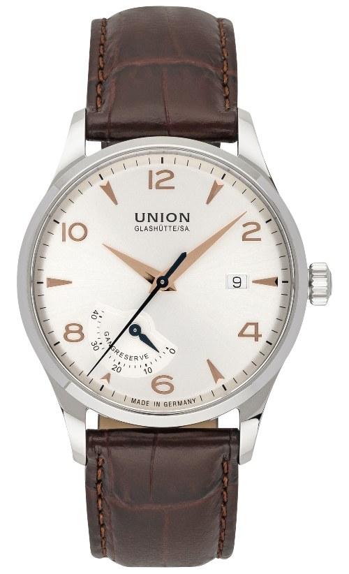 UNION Glashütte Noramis Gangreserve in der Version D005.424.16.037.01 in Stahl mit braunem Lederband