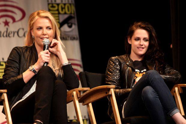 Kristen Stewart and Charlize Theron at Wondercon 2012