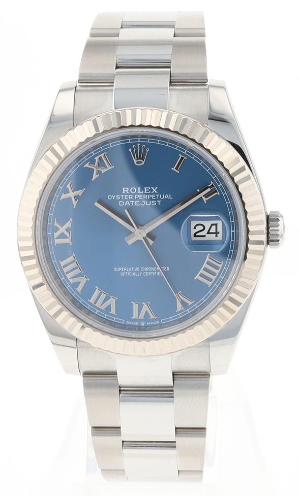 Rolex Datejust 41 version 126334 with azzur blue dial and Roman numerals - the most accurate watches