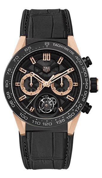 Tag Heuer Carrera Calibre HEUER 02 T COSC Automatik Chronograph 45mm with reference no. CAR5A5U.FC6377