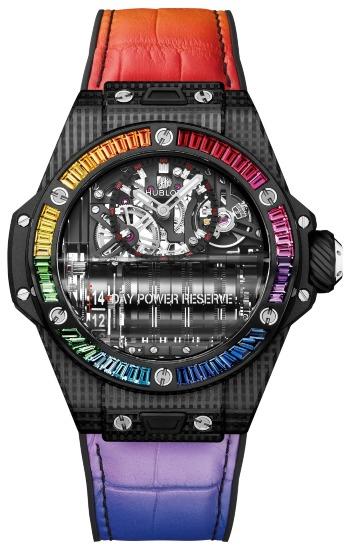 Hublot Big Bang MP-11 Power Reserve 14 Days 3D Carbon Rainbow 45 mm with reference no. 911.QD.0123.LR.4099