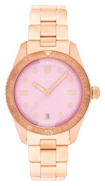 Oris Divers Sixty-Five Cotton Candy with reference no. 01 733 7771 3158-07 8 19 15 - watches for young women