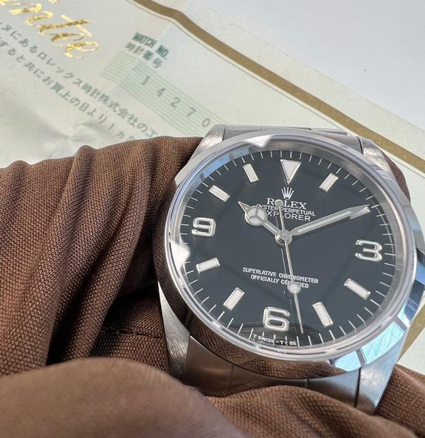 Rolex Explorer I 36mm Referenz 14270 aus dem Jahr 1996, W-Serie.