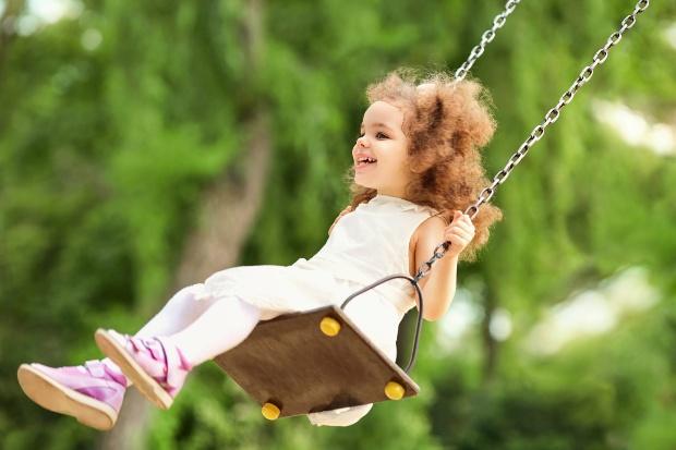 Girl on a swing