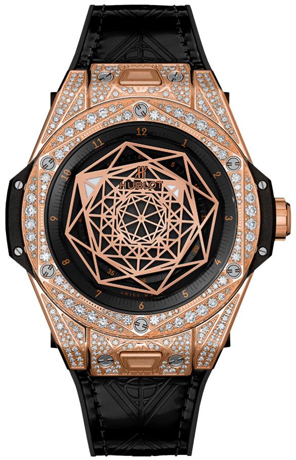 Hublot Big Bang One Click Sang Bleu King Gold Pavé 39mm in der Version 465.OS.1118.VR.1704.MXM18