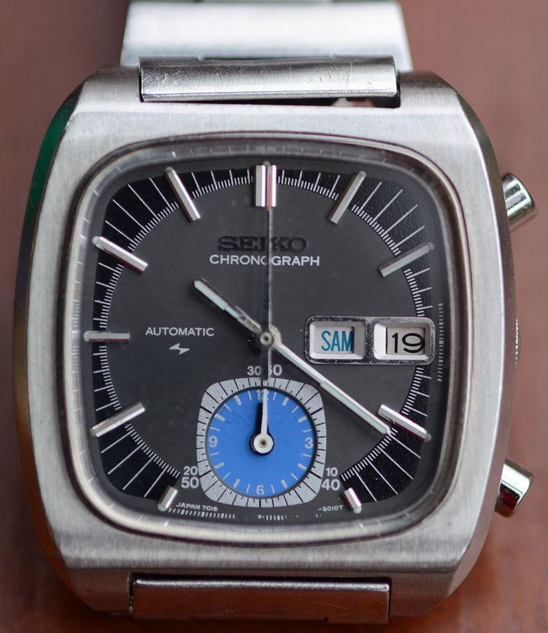 Seiko Flyback-Automatic-Chronograph Cal. 7016, die sogenannte „Seiko-Monaco“ (1976)