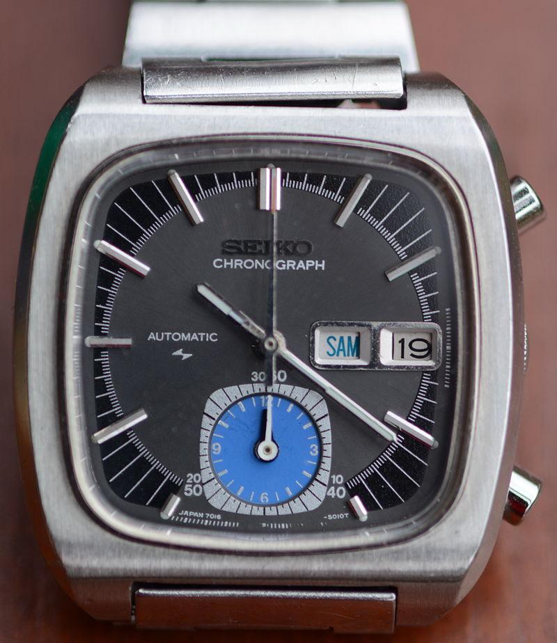 Seiko Flyback-Automatic-Chronograph Cal. 7016, „Seiko-Monaco“ (1976)