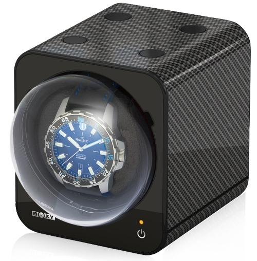 Beco Watchwinder Boxy Fancy Brick Carbon