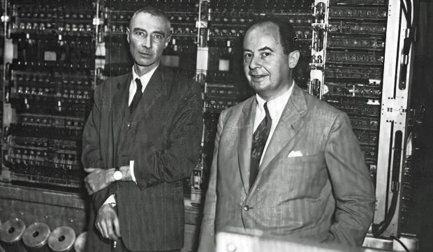 J. Robert Oppenheimer (left) and John von Neumann, 1952