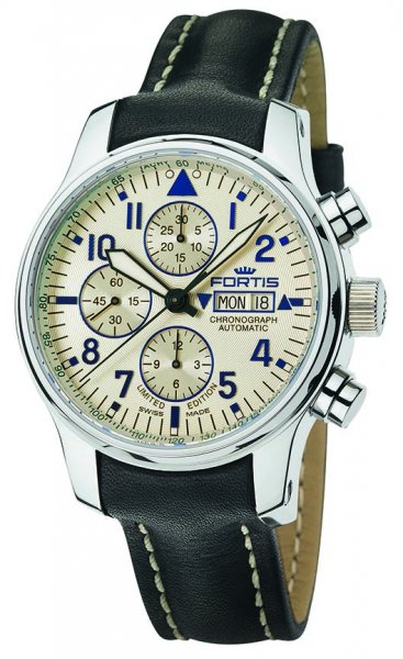 Fortis F-43 Flieger Silver Line Chronograph Limited Edition Fortis F-43 Flieger Silver Line Chronograph Limited Edition