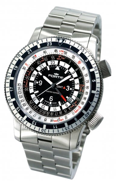 Fortis B-47 Calculator GMT 3 Time Zones Limited Edition Fortis B-47 Calculator GMT 3 Time Zones Limited Edition
