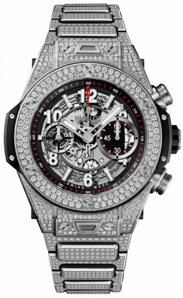 Hublot Big Bang Unico Titanium Pave 45mm Automatic Chronograph