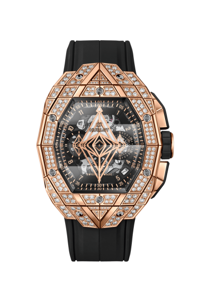 Hublot Spirit of Big Bang Sang Bleu King Gold Pavé 42 mm Hublot Spirit of Big Bang Sang Bleu King Gold Pavé 42 mm