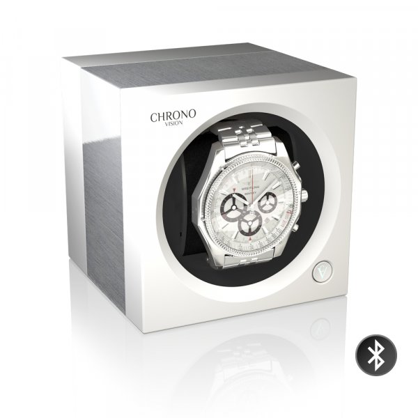 Chronovision One Bluetooth - Aluminium gebürstet/Weiss Seidenmatt Chronovision One Bluetooth - Aluminium gebürstet/Weiss Seidenmatt