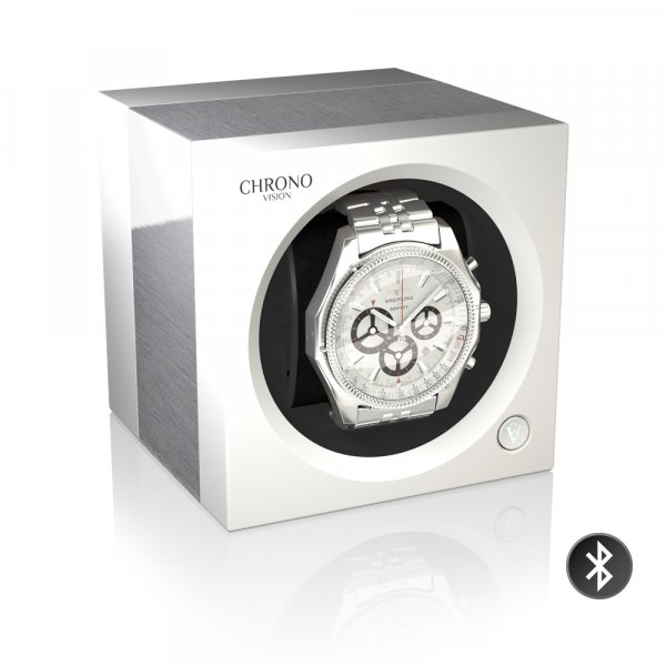 Chronovision One Bluetooth - Aluminium gebürstet/Weiss Seidenmatt