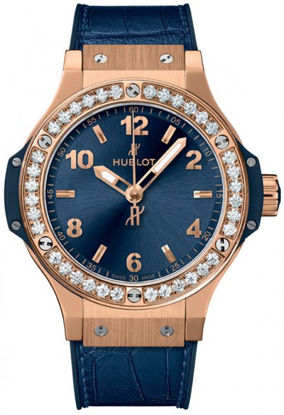 Hublot Big Bang Gold Blue Diamonds 38mm Quarz Hublot Big Bang Gold Blue Diamonds 38mm Quarz