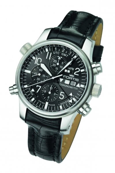 Fortis F-43 Flieger Black Label Chronograph Alarm GMT Limited Edition Fortis F-43 Flieger Black Label Chronograph Alarm GMT Limited Edition