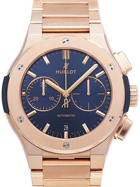 Hublot Classic Fusion 45mm Automatic Chronograph King Gold Blue Hublot Classic Fusion 45mm Automatic Chronograph King Gold Blue
