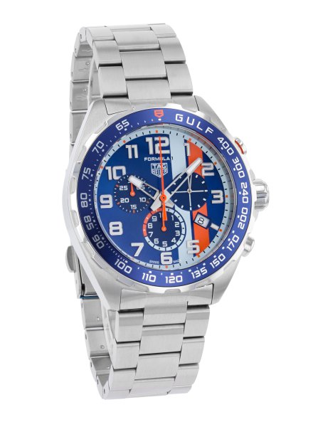 Tag Heuer Formula 1 Quarz Chronograph 43mm Gulf Spezial Edition Tag Heuer Formula 1 Quarz Chronograph 43mm Gulf Spezial Edition
