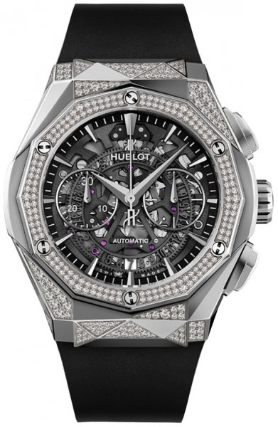 Hublot Classic Fusion Aerofusion Automatic Chronograph Orlinski Titanium Alternative Pavé 45mm