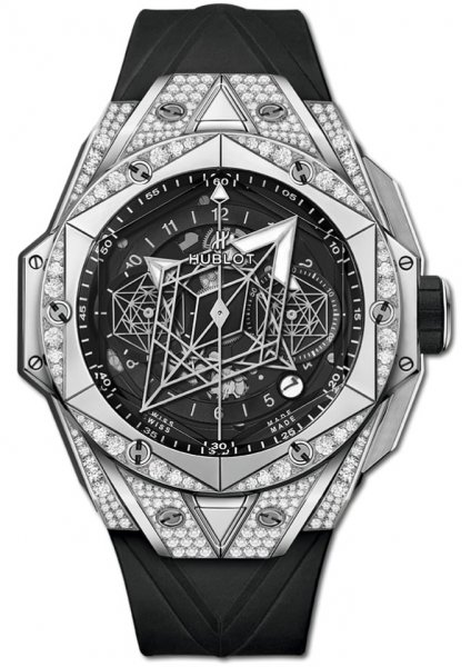 Hublot Big Bang Unico Sang Bleu II Titanium Pave 45 mm