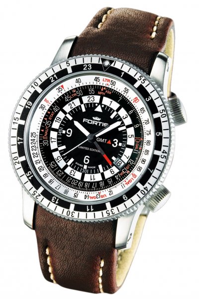 Fortis B-47 Calculator GMT 3 Time Zones Limited Edition Fortis B-47 Calculator GMT 3 Time Zones Limited Edition