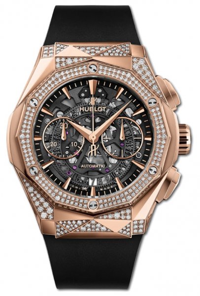 Hublot Classic Fusion Aerofusion Chronograph Orlinski King Gold Alternative Pave 45 mm