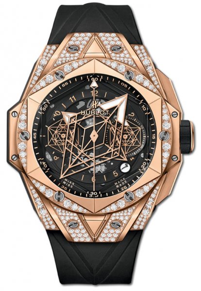 Hublot Big Bang Unico Sang Bleu II King Gold Pave 45 mm Hublot Big Bang Unico Sang Bleu II King Gold Pave 45 mm