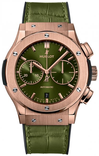 Hublot Classic Fusion Automatic Chronograph King Gold Green 45mm