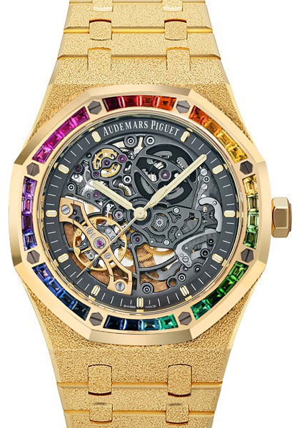 Balance Wheel Ap Herrenuhr Audemars Piguet Royal Frosted Gold