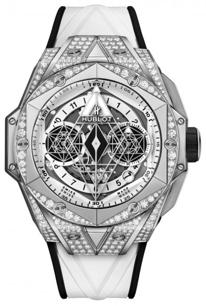 Hublot Big Bang Unico Sang Bleu II Titanium White Pave 45 mm Hublot Big Bang Unico Sang Bleu II Titanium White Pave 45 mm
