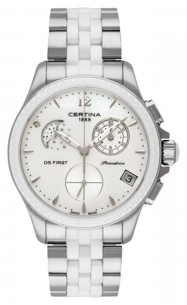 Certina Quarz DS First Lady Ceramic Chrono Mondphase Precidrive